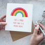 Personalised Expecting Parents Rainbow Card, thumbnail 1 of 2