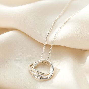 Personalised Infinity Hoop Russian Ring Necklace, 6 of 9