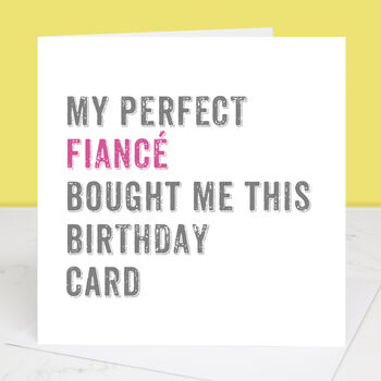 Personalised From Your Fiancé Birthday Card, 3 of 4