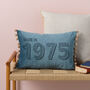 Personalised 50th Birthday Velvet Cushion, thumbnail 3 of 12