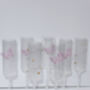 Ribbed Pink Butterfly Prosecco Glass Set Of Two, thumbnail 2 of 5