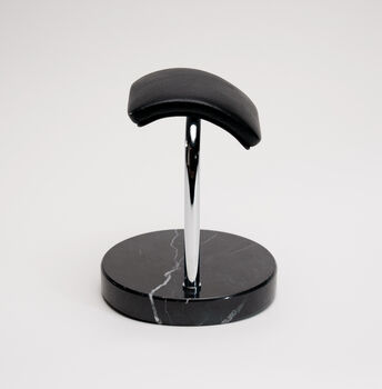 Nero Marquina Marble Watch Stand Silver, 3 of 6