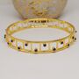 Lapis Lazuli Gold Bangle Bracelet, thumbnail 5 of 5