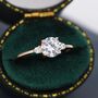 One Carat Cz Ring In Sterling Silver Plain Ring Band, thumbnail 3 of 11