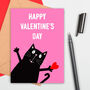Large Size Black Cat Valentine's Card, thumbnail 1 of 2