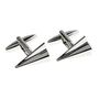 Silver Plated Paper Plane Cufflinks, thumbnail 2 of 3