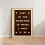 Lost In The Mountains Retro Wall Art Print, thumbnail 3 of 11