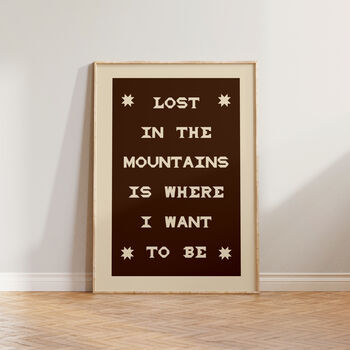 Lost In The Mountains Retro Wall Art Print, 3 of 11