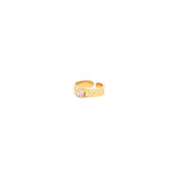 Pink Crystallized Gold Plated Ring, 3 of 3