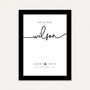 Personalised Mr And Mrs Wedding Print Gift For Couples, thumbnail 3 of 6