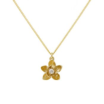 Cherry Blossom Diamond Necklace – Silver/Gold/Rose Gold, 7 of 12