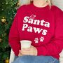 Santa Paws Pet Lover Christmas Sweatshirt, thumbnail 1 of 2