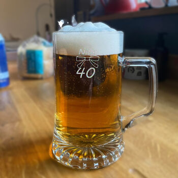 Personalised Tankard Engraved For 40th Birthday Gift, 5 of 5