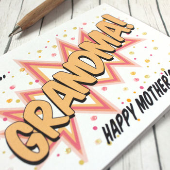 Personalised Mother's Day Card, Comic Book Style, 4 of 6