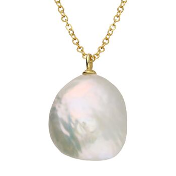 Lottie 18ct Gold Plate Pearl Teardrop Necklace, 2 of 4