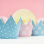 Pink Or Blue Spotty Party Crowns, thumbnail 1 of 5