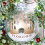Gold Fairy Castle Personalised Christmas Tree Bauble, thumbnail 1 of 3
