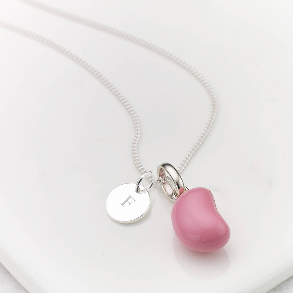 personalised strawberry jelly bean necklace by molly brown london