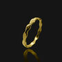 Gold Plated Ring With Wave Design, Three Sizes, thumbnail 2 of 6
