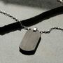Meteorite And Carbon Fibre Dog Tag Necklace, thumbnail 2 of 6