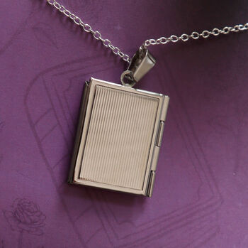 Personalised Book Locket Necklace, 2 of 6