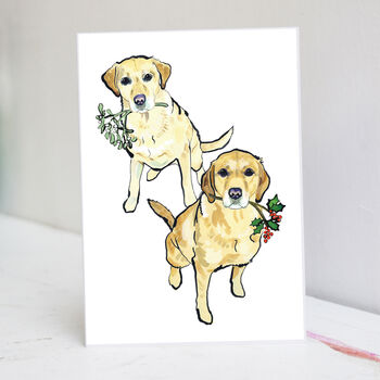 Yellow Labradors Christmas Card, 3 of 7