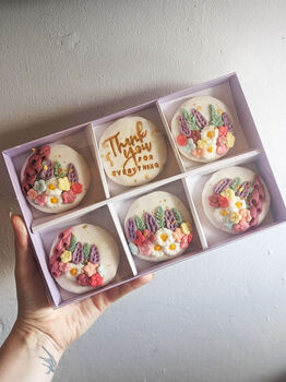 Personalised Thank You Teacher Wild Flower Biscuit Gift, 3 of 11
