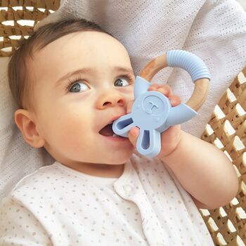 Silicone And Beech Wood Bunny Teether, 2 of 8