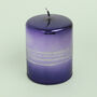 G Decor Purple Two Tone Glitter Glass Candles, thumbnail 5 of 7
