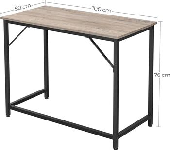 Computer Desk Workstation Industrial Style Metal Frame, 11 of 12