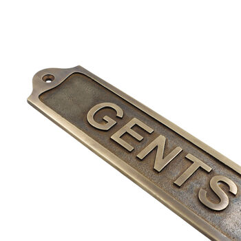 Custom Gents Brass Plaque With Vintage Finish, 3 of 12
