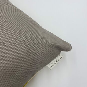 Square Ikat Silk Cushion Yellow Zigzag, 9 of 10