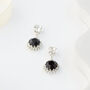 Jet Black Swarovski Crystal Snow Drop Earrings, thumbnail 5 of 6
