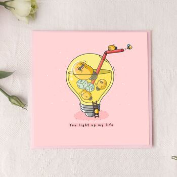 Cute Lightbulb Greetings Card, 3 of 8