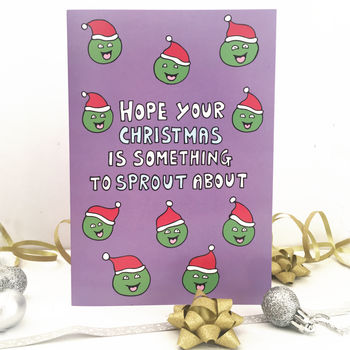 Brussels Sprouts Christmas Card, 2 of 2