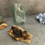 16cm Molten Glass Square Bowl On Teak Root Base, thumbnail 9 of 12