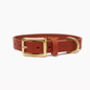 Tan Leather Dog Collar For Small And Large Dogs, thumbnail 1 of 3