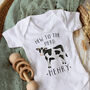 New To The Herd Cow Baby Outfit, thumbnail 1 of 5