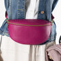 Bright Pink Soft Leather Bum Bag, thumbnail 3 of 10