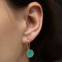 Gold And Amazonite Drop Earrings, thumbnail 1 of 3
