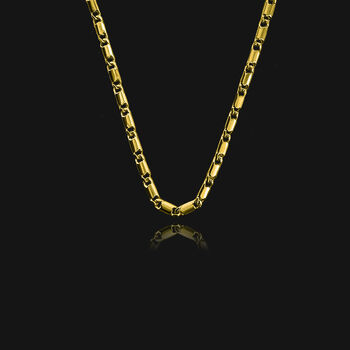 Flat Chain Necklace 18k Double Gold Plated, 2 of 7