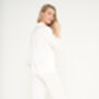 Luxury White Feather Silky Pyjama Set, thumbnail 3 of 9