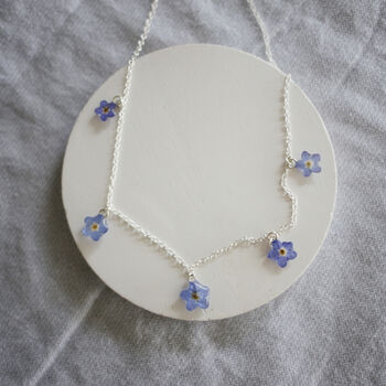 Forget Me Not Silver Or 24ct Gold Plated Necklace, 2 of 5
