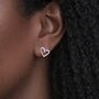 Sterling Silver Open Heart Stud Earrings – 10mm, thumbnail 1 of 10