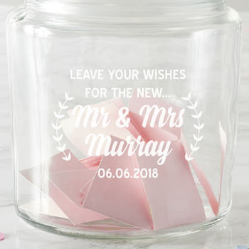 Personalised Wishes Wedding Jar, 2 of 3