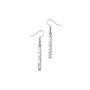 Silver Plated Hammered Rod Earrings, thumbnail 2 of 6