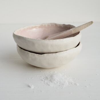 Handmade Pastel Pink Pottery Ring Dish Or Salt Bowl, 7 of 9