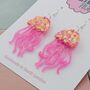 Handmade Resin Jellyfish Earrings That Wiggle With Every Step, thumbnail 9 of 12