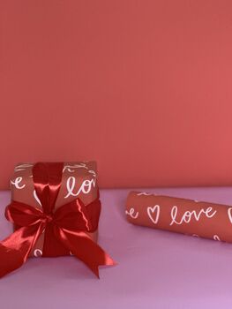 Valentine's Script Love Wrapping Paper, 2 of 6