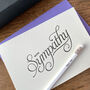 'With Sympathy' Letterpress Card, thumbnail 1 of 3